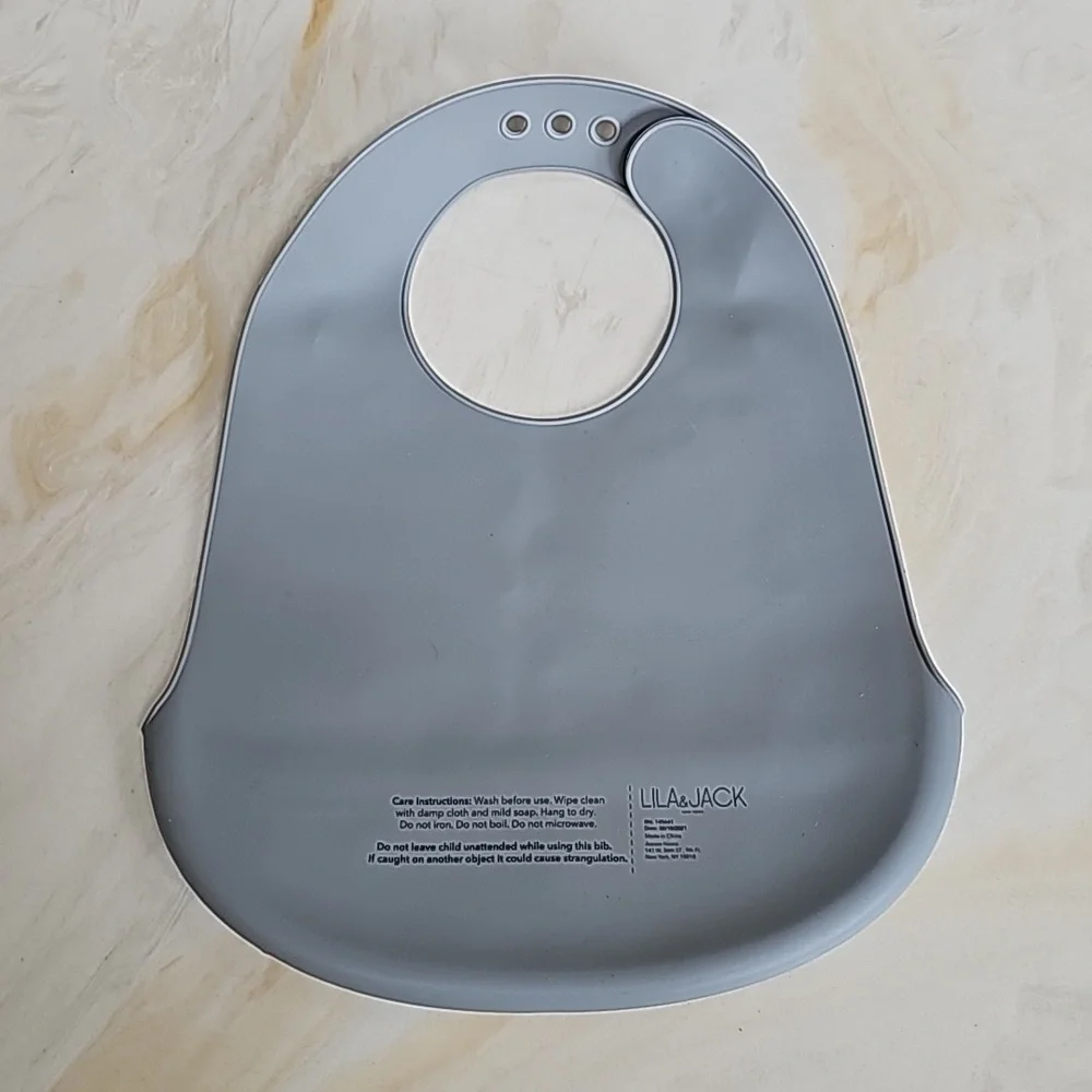 Lila & Jack 2-Pack Silicone Baby Bibs NWT Waterproof Feeding